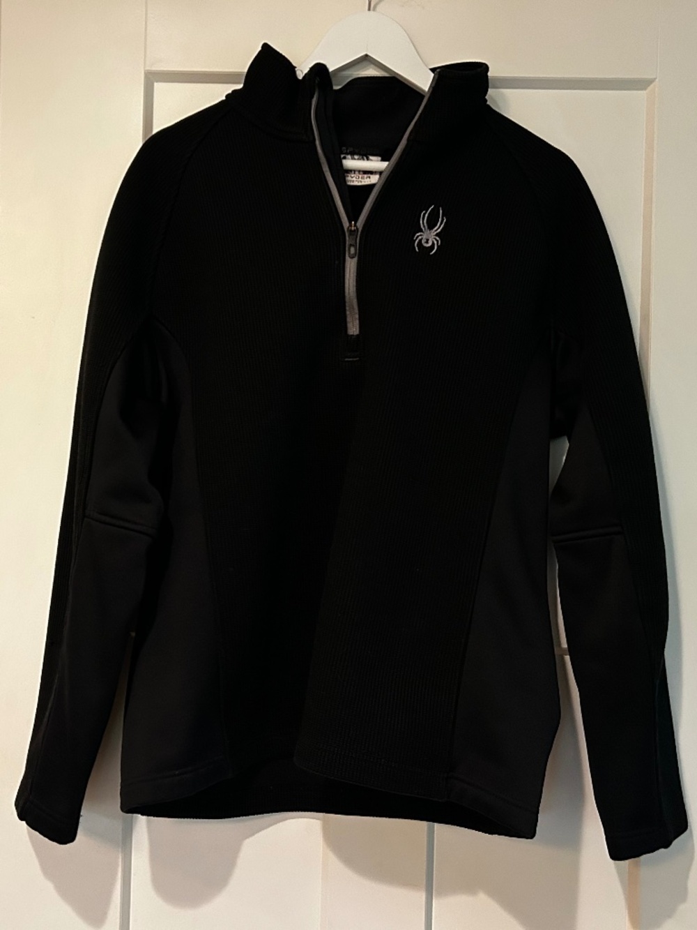Spyder Black Mens Pullover Texture 1/4 Zip Jacket LARGE L